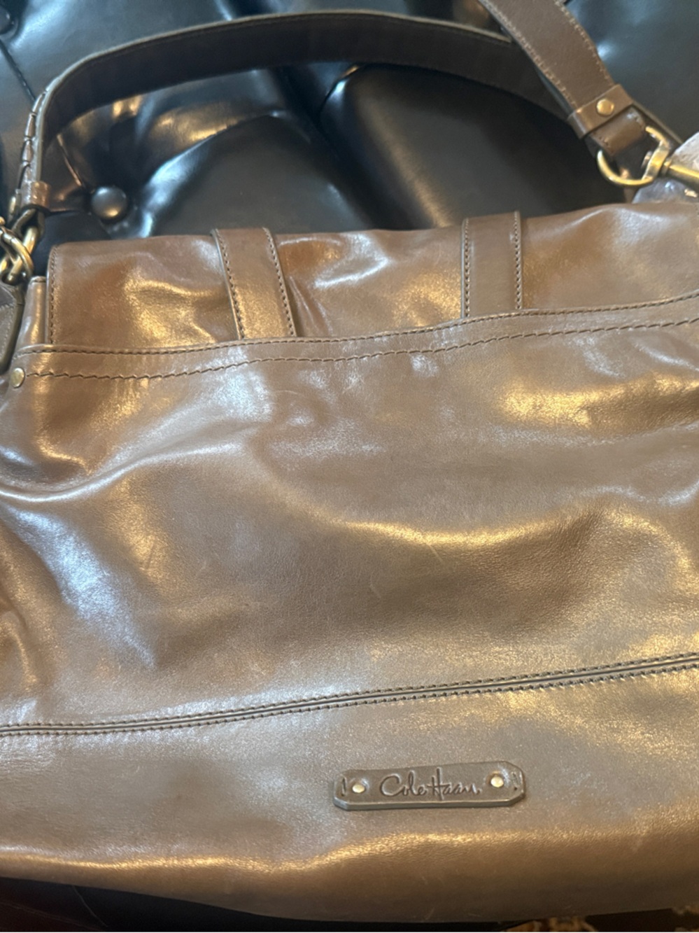 Cole Haan Chocolate Brown Leather Shoulder Bag